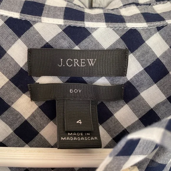 J.Crew Classic Fit Boy Shirt in Crinkle Gingham - Picture 3 of 7